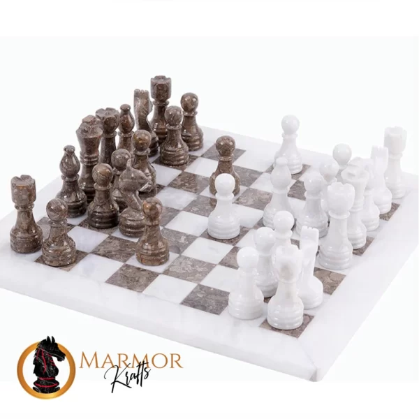 White and Oceanic Chess Set