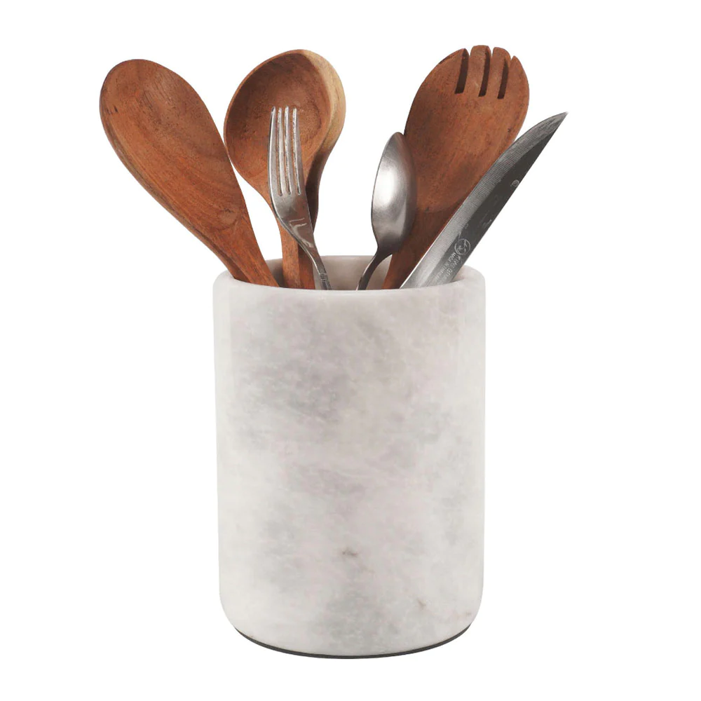 handmade marble utensil holder