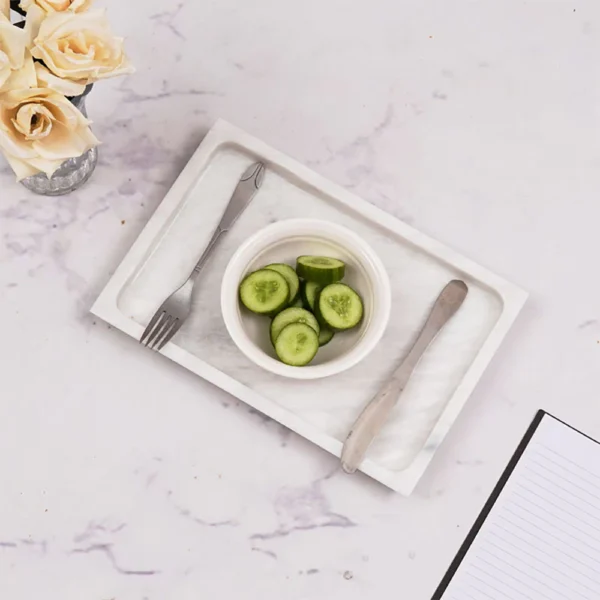 Handmade Marble Rectangular Tray