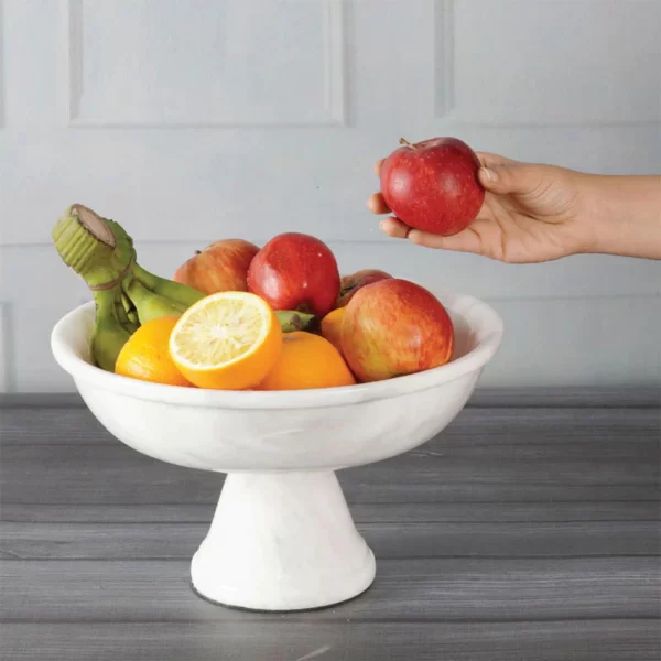 Handmade Marble Pedestal Bowl